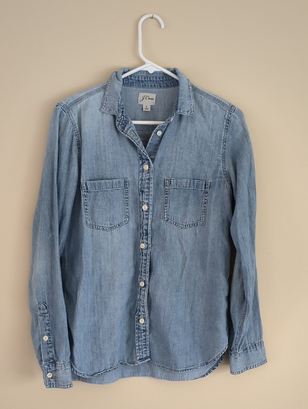 Size 6 J. Crew Denim Button Up Shirt